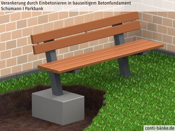 Schumann-I-Parkbank-Betonfundament-im-Erdreich