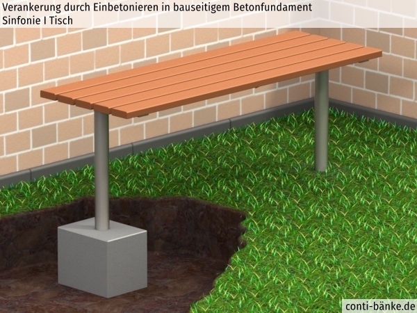 Sinfonie-I-Tisch-Betonfundament-im-Erdreich