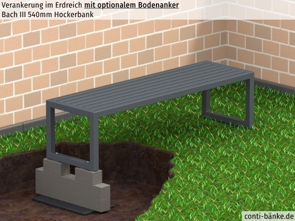 Bach-III-540mm-Hockerbank-Bodenanker