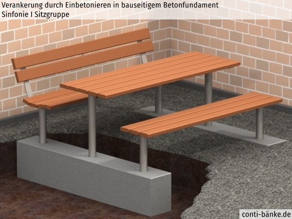 Sinfonie-I-Sitzgruppe-Betonfundament