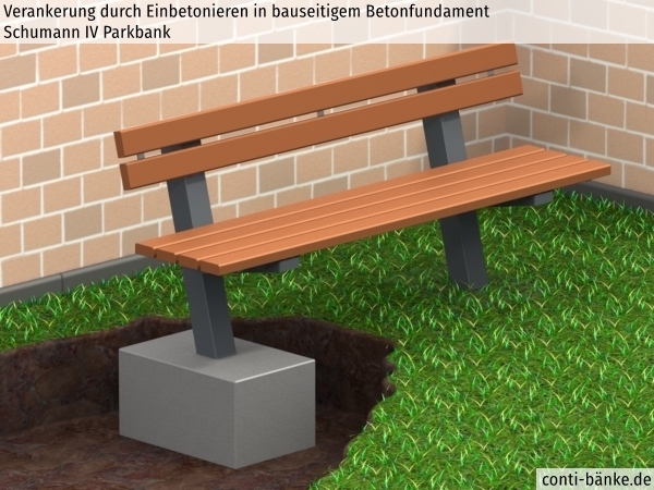 Schumann-IV-Parkbank-Betonfundament-im-Erdreich