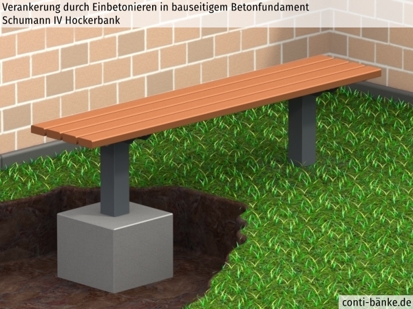 Schumann-IV-Hockerbank-Betonfundament-im-Erdreich