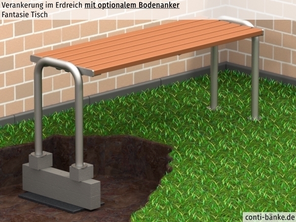 Fantasie-Tisch-Bodenanker