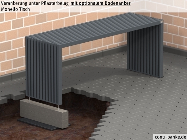 Monello-Tisch-Pflasterbelag