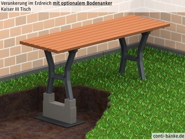 Kaiser-III-Tisch-Bodenanker