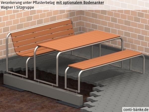 Wagner-I-Sitzgruppe-Pflasterbelag