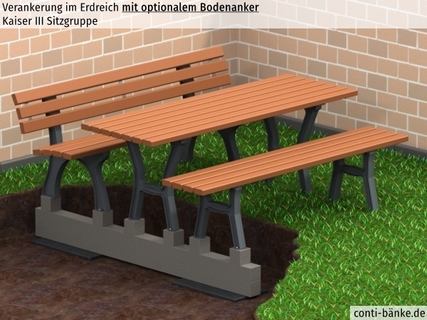 Kaiser-III-Sitzgruppe-Bodenanker