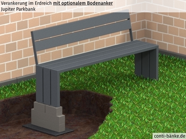 Jupiter-Parkbank-Bodenanker