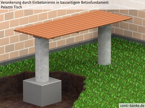 Palazzo-Tisch-Betonfundament-im-Erdreich