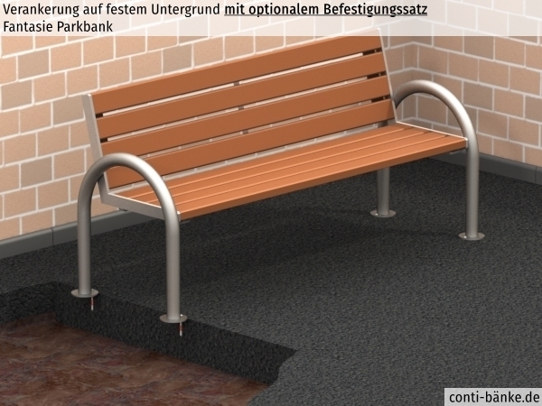 Fantasie-Parkbank-Fester-Untergrund