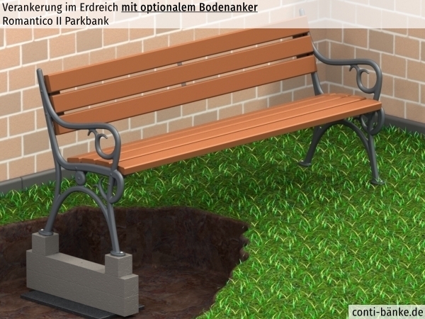 Romantico-II-Parkbank-Bodenanker