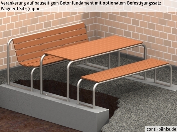 Wagner-I-Sitzgruppe-Betonfundament