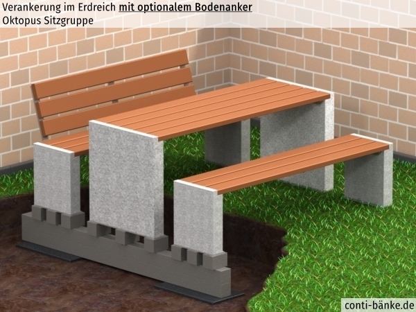Oktopus-Sitzgruppe-Bodenanker
