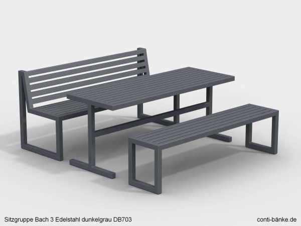 Sitzgruppe-Bach-3-Edelstahl-dunkelgrau-DB703