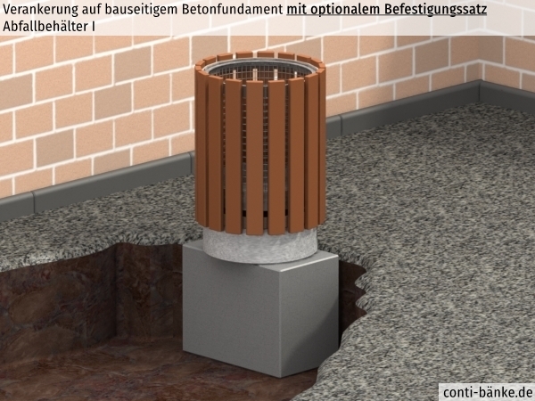 Abfallbehaelter-I-Betonfundament