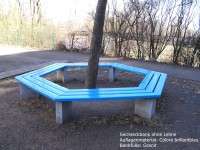 Sechseckbank-Colore-brillantblau