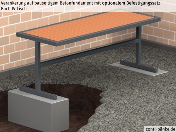 Bach-IV-Tisch-Betonfundament