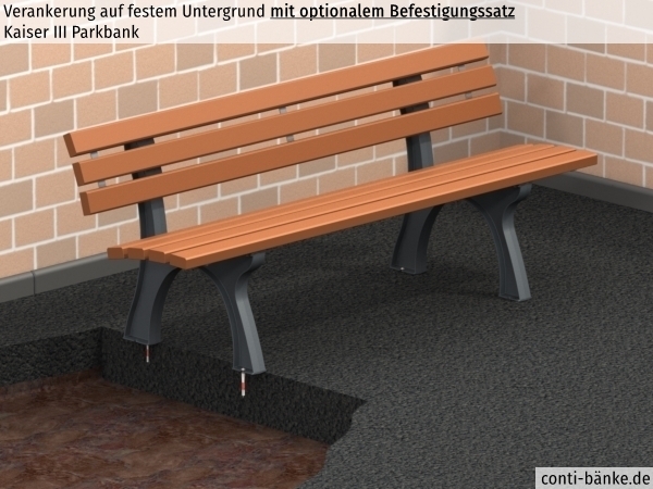Kaiser III-Parkbank-Fester-Untergrund