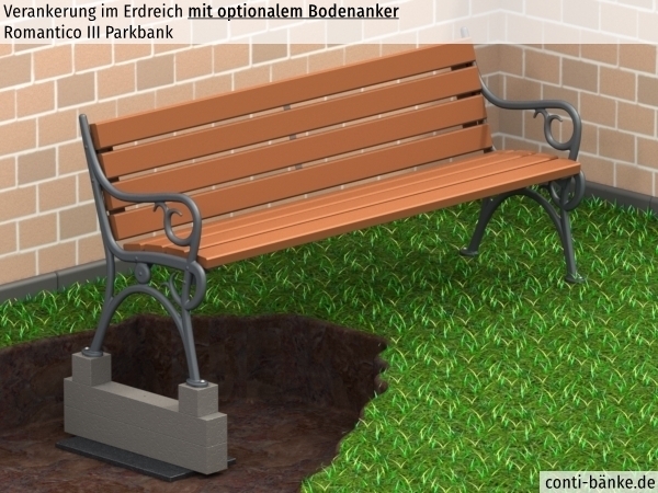 Romantico-III-Parkbank-Bodenanker