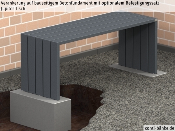 Jupiter-Tisch-Betonfundament