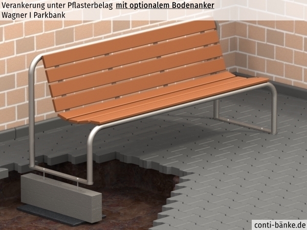 Wagner-I-Parkbank-Pflasterbelag
