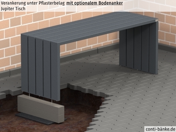 Jupiter-Tisch-Pflasterbelag