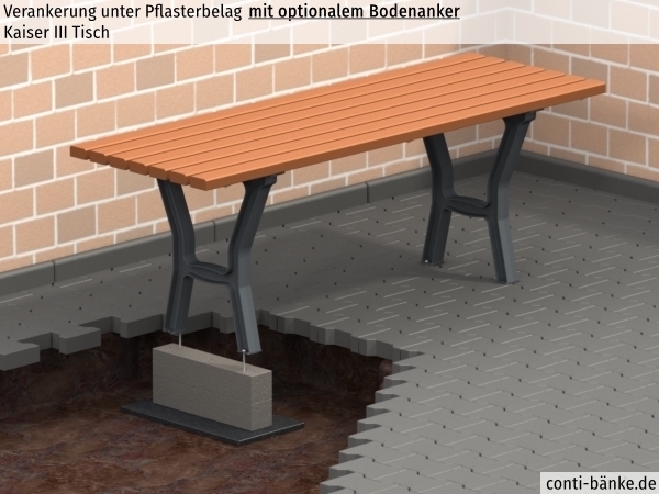 Kaiser-III-Tisch-Pflasterbelag