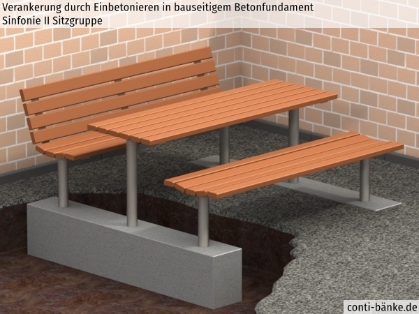 Sinfonie-II-Sitzgruppe-Betonfundament